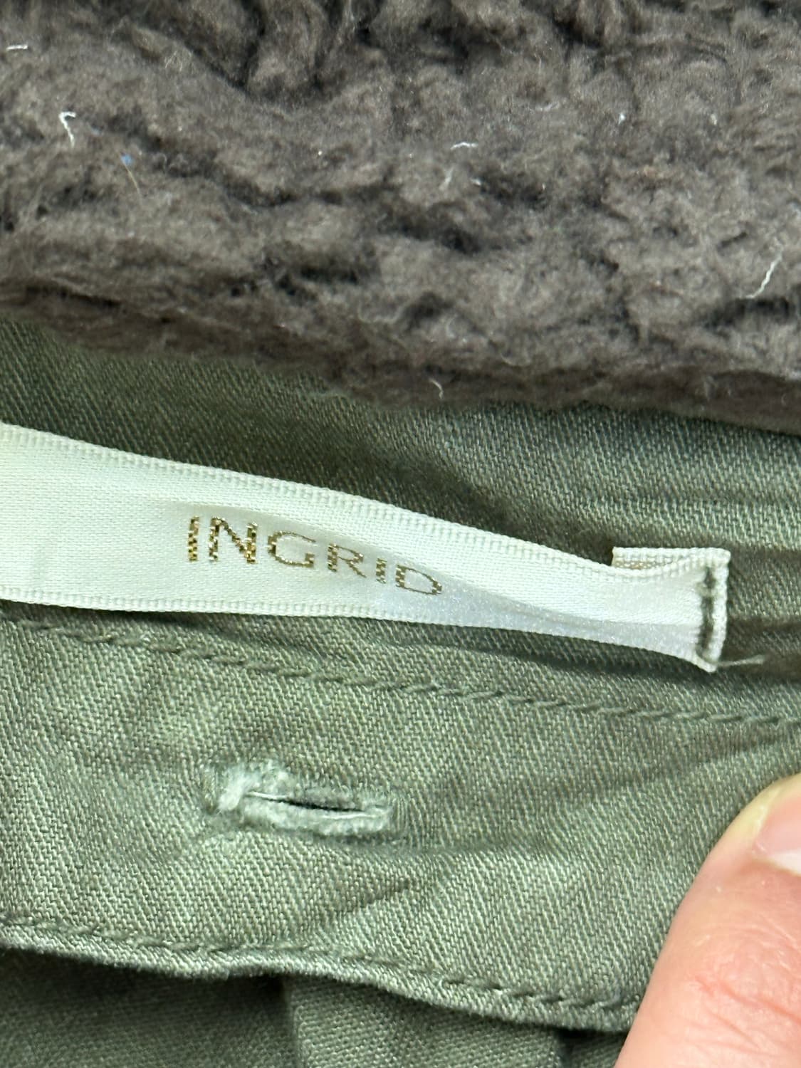 OS)INGRID 빈티지 여성 플리스 후드 야상 자켓 상품이미지7