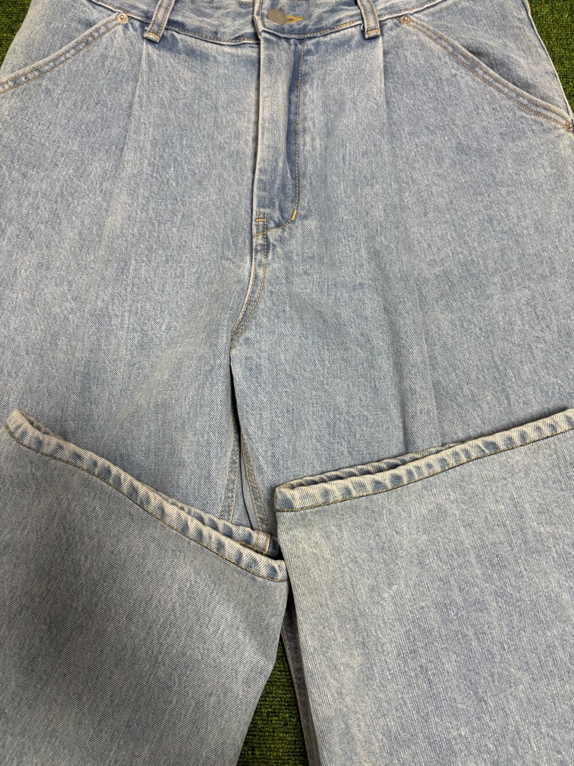 유스 와이드 투턱 데님 팬츠 상품이미지3