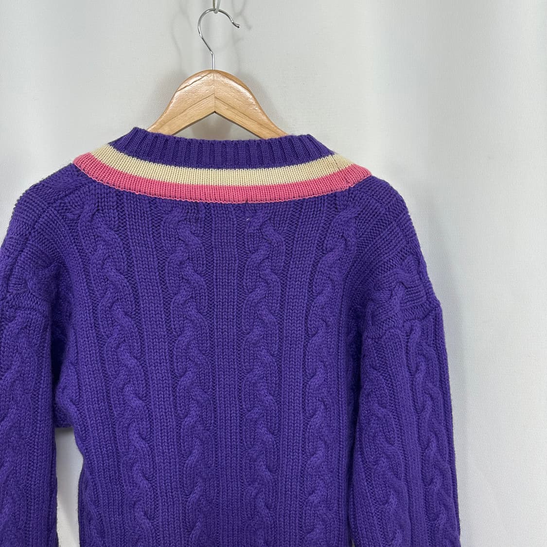   PLAZA 여자 울100% 오버핏 브이넥 니트 M 상품이미지6