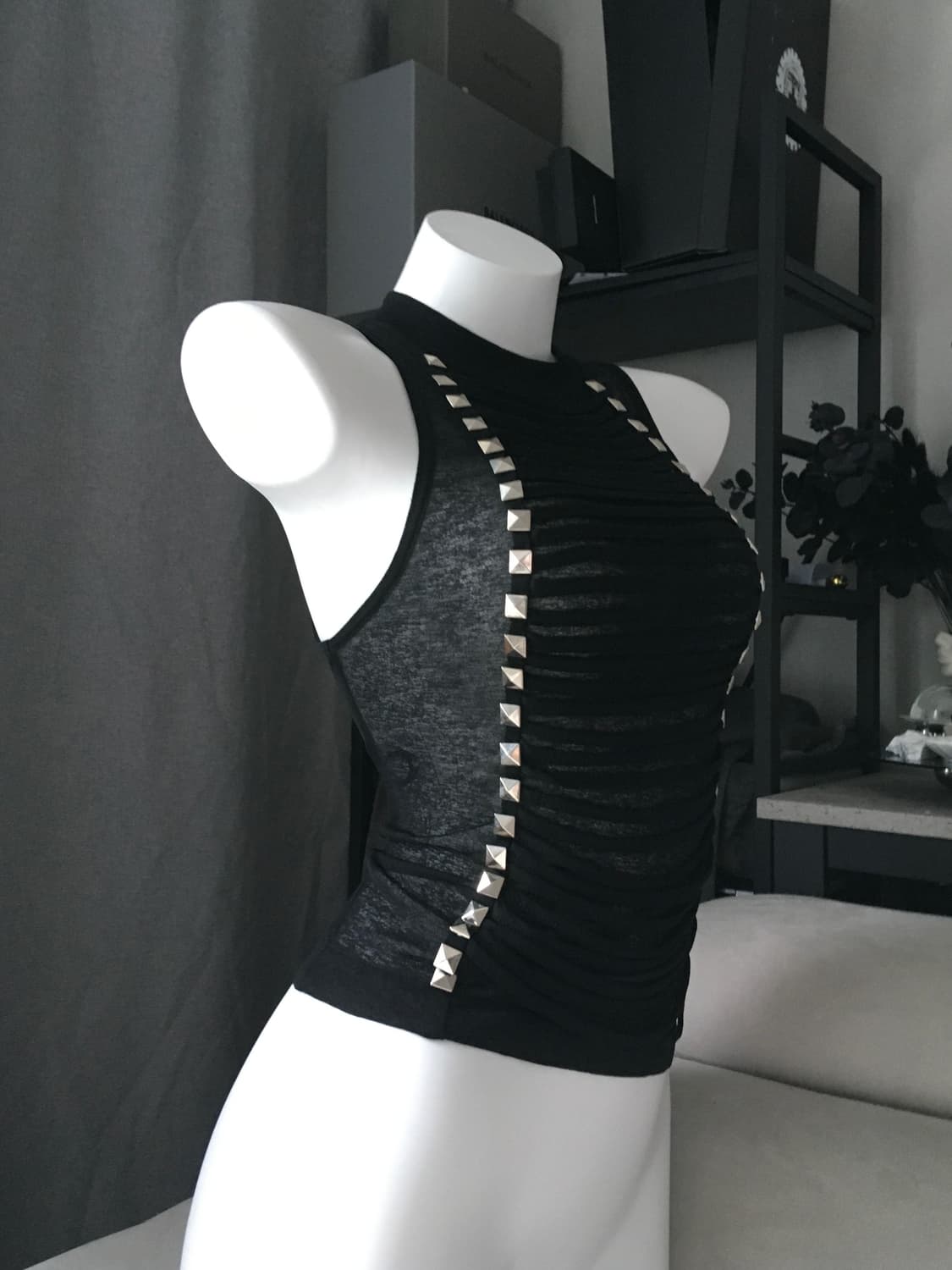 ༒ Chrome Studded Chainskin Top 상품이미지3
