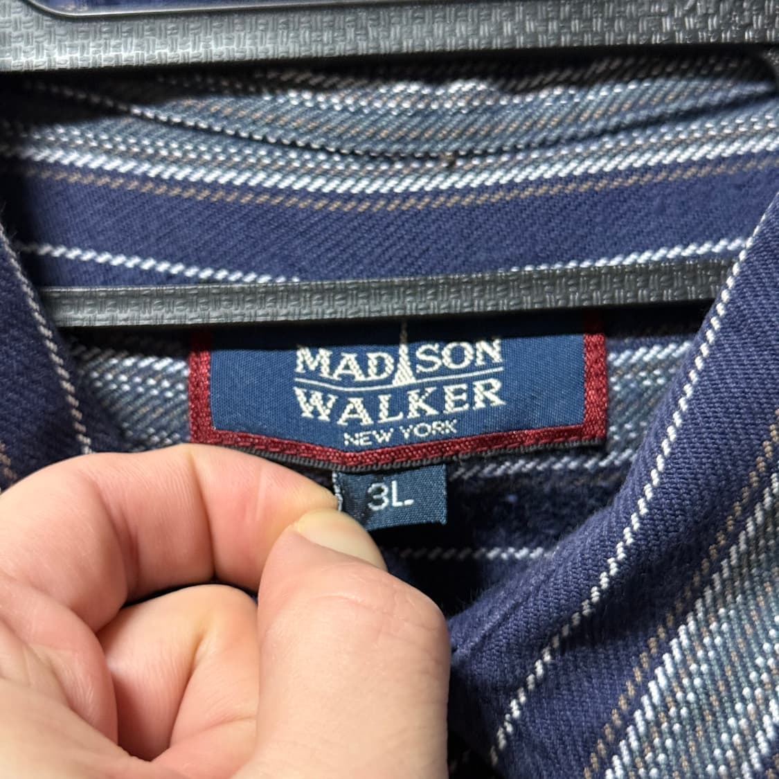 VTG 빈티지 빅 사이즈 스트라이프 원포켓 코튼 긴팔 셔츠 상품이미지5