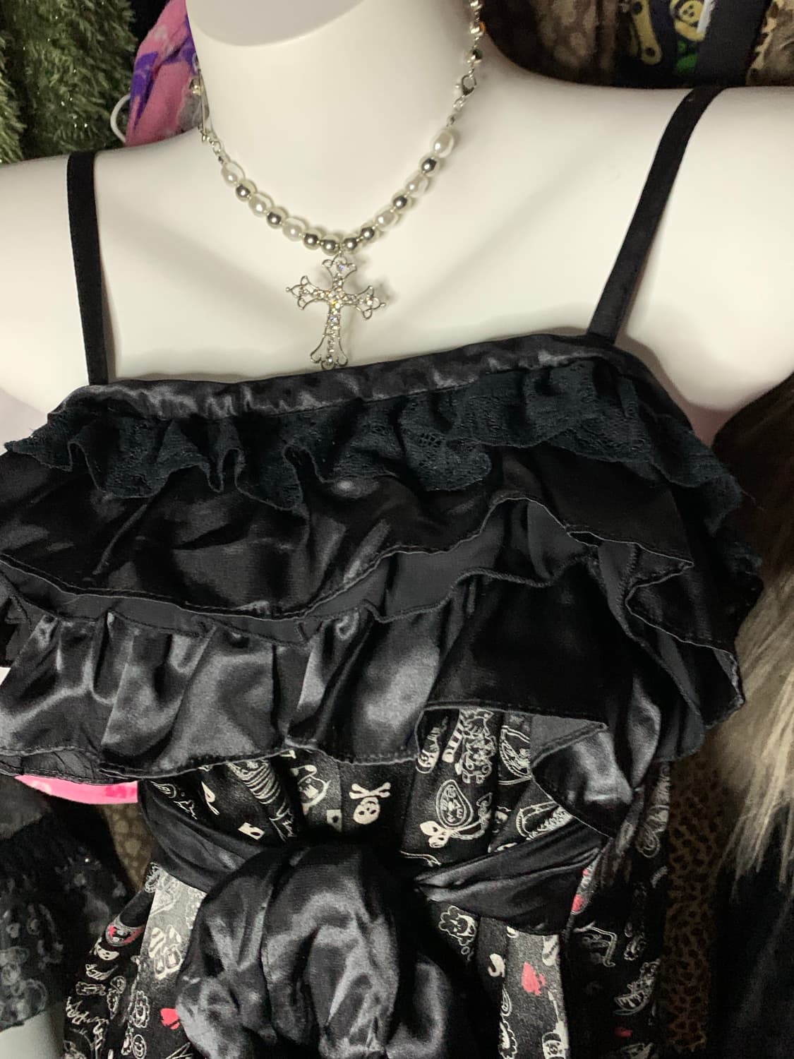 고스 펑크 프릴 공겜여주 캉캉원피스 상품이미지3