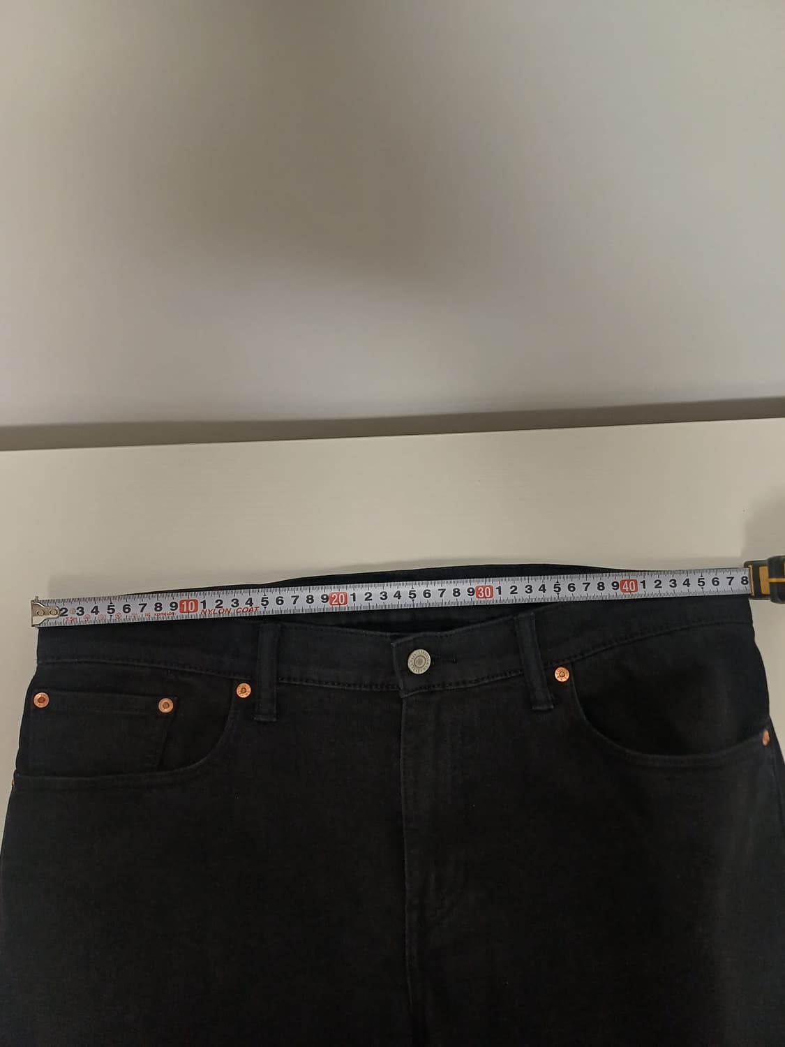 [W36] 리바이스 502 테이퍼드 블랙 스트레치 진 (상태 좋음) 상품이미지9