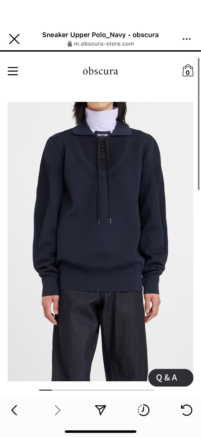 Sneaker upper polo knit-navy 상품이미지1