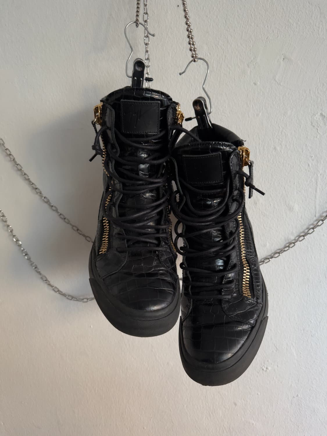 쥬세페자노티 오피움 스네이크스킨 사이드지퍼 하이탑 스니커즈 상품이미지2