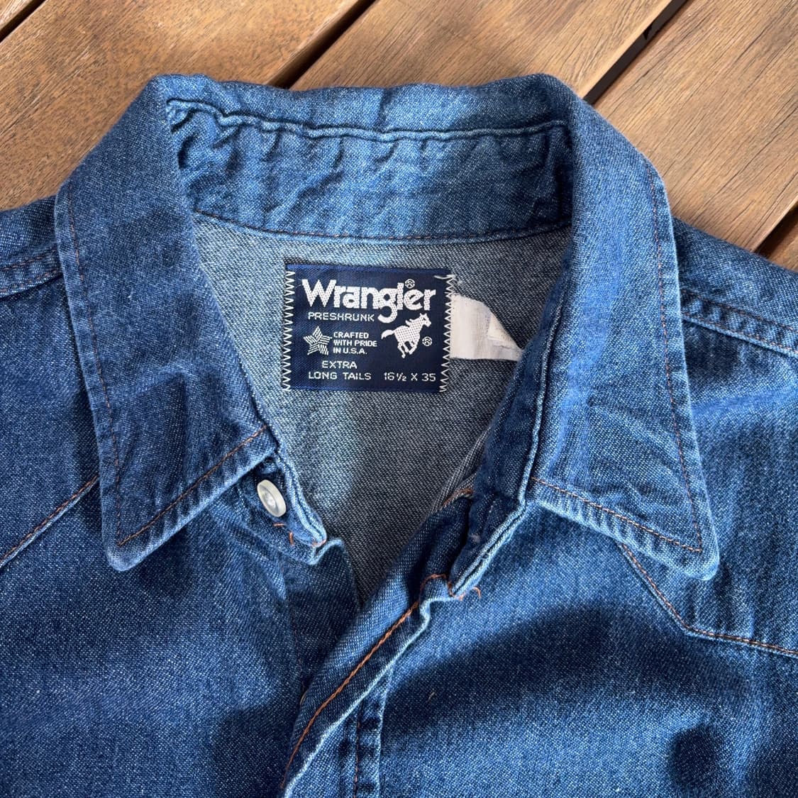 80~90s USA 랭글러 Wrangler 데님 웨스턴 셔츠 상품이미지8