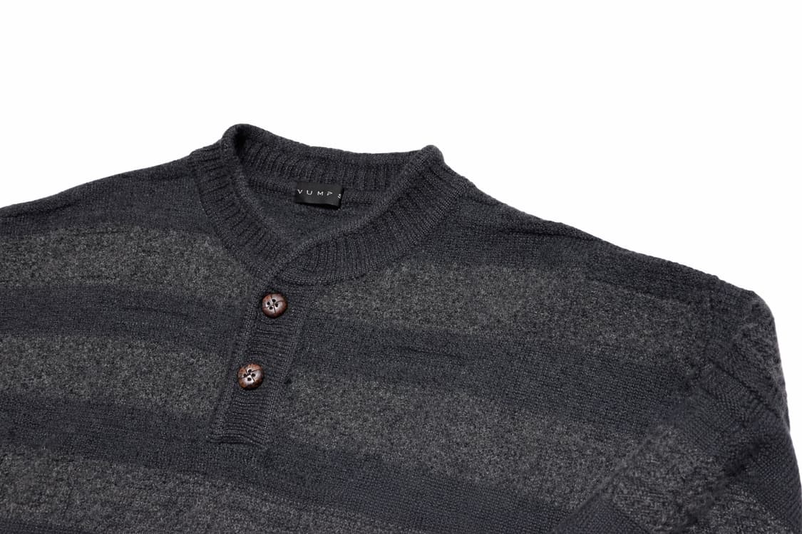 JPN 00s 일본 빈티지 VUMPS 울 앙고라 헨리넥 니트 LL 상품이미지3