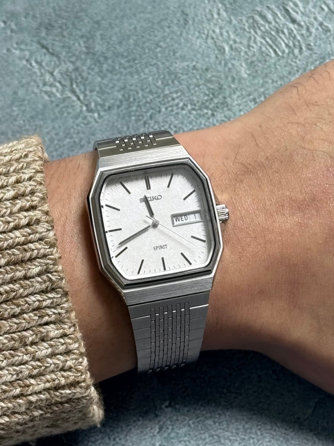 세이코 Seiko SPRIT 스퀘어 쿼츠 데이 데이트 상품이미지5