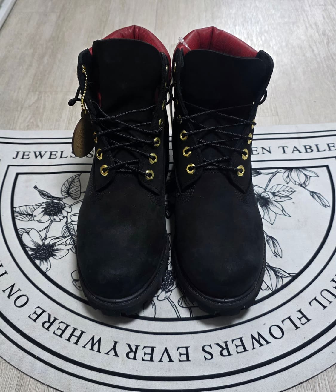 [250~255]팀버랜드 6인치 워터프루프 블랙레드부츠 상품이미지1