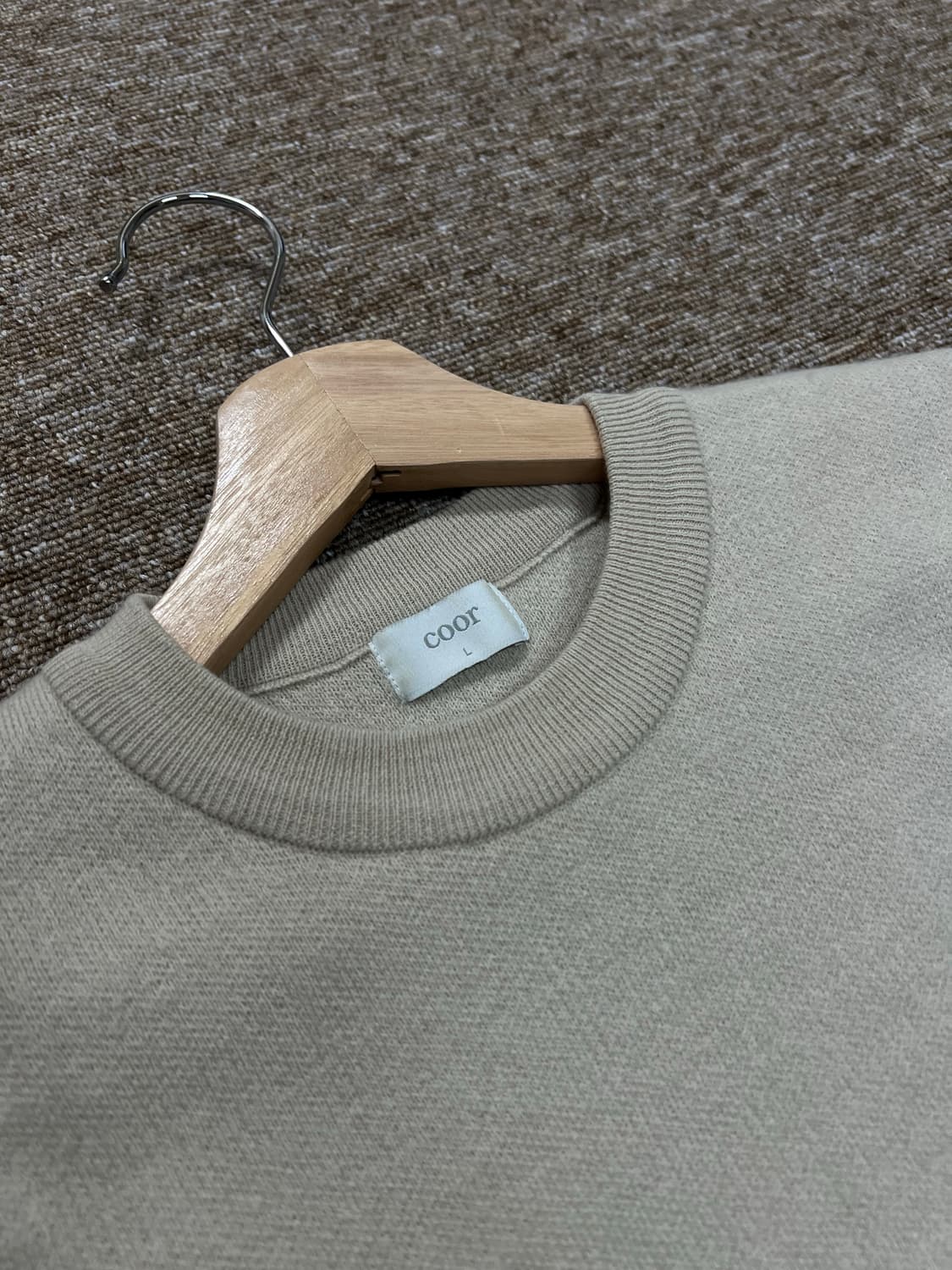 쿠어 COOR 베이지 니트 L 상품이미지3