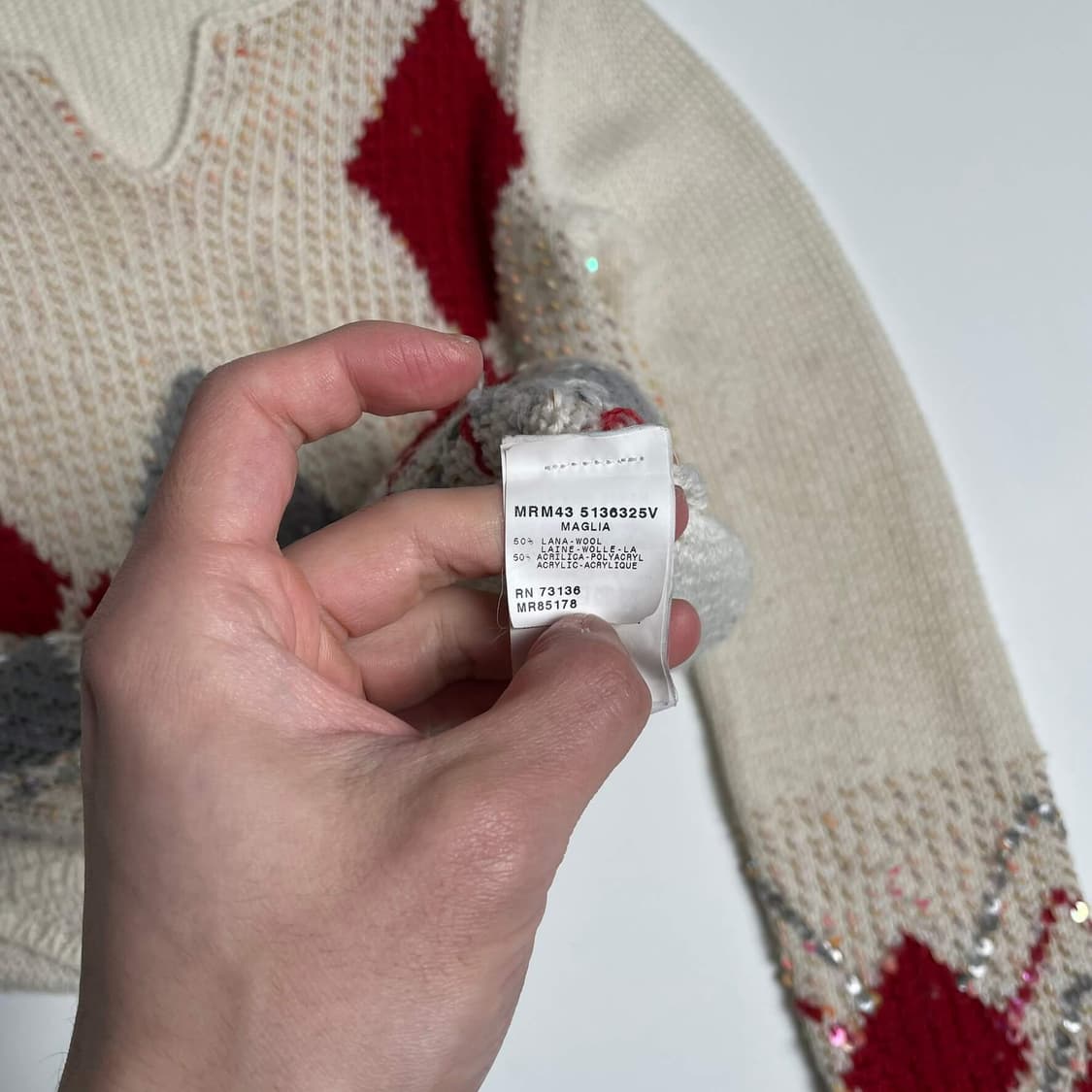 아가일 비즈 울 블렌드 니트 상품이미지6