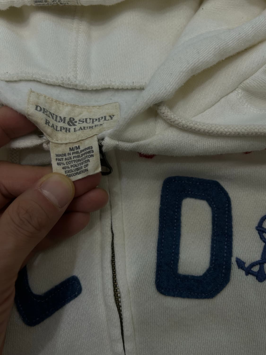 [M]폴로 데님앤서플라이 스펠아웃 후드집업/기모 상품이미지5