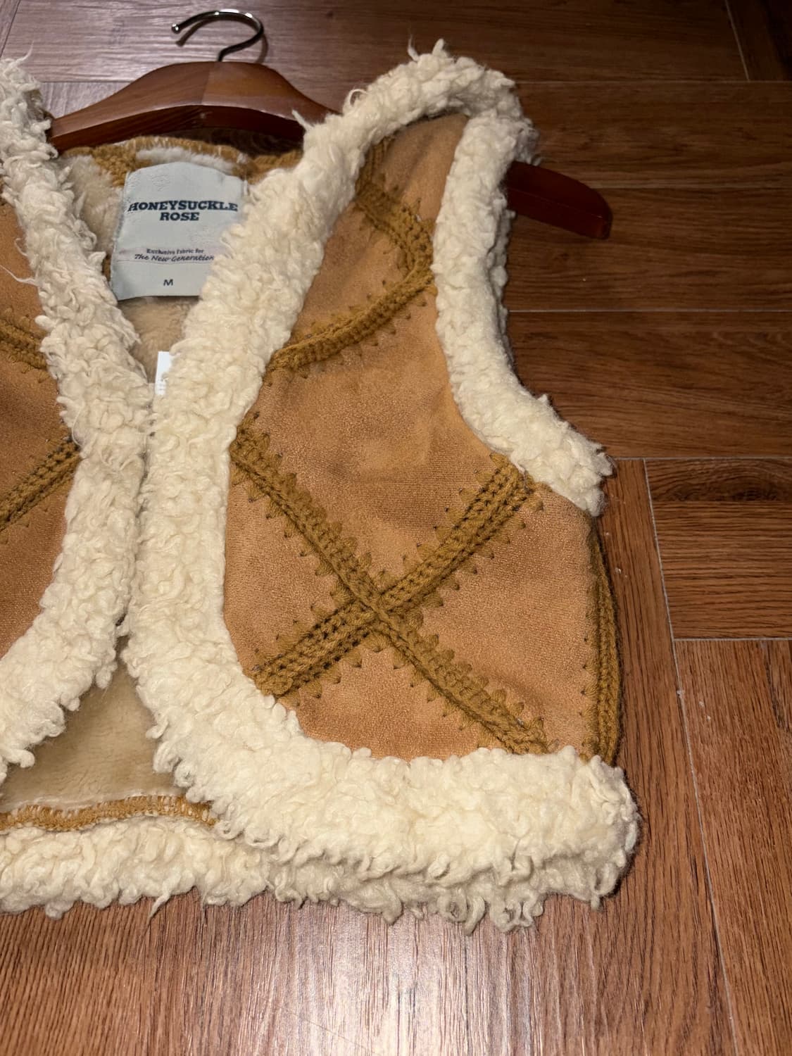 일본빈티지 퍼 후드 베스트 상품이미지3