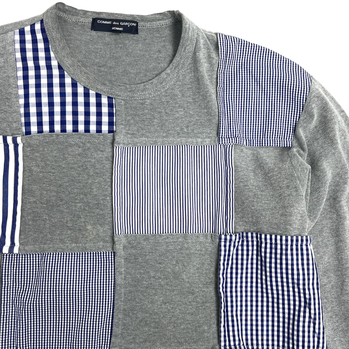 꼼데가르송 옴므 깅엄 체크 패치워크 롱슬리브 상품이미지7