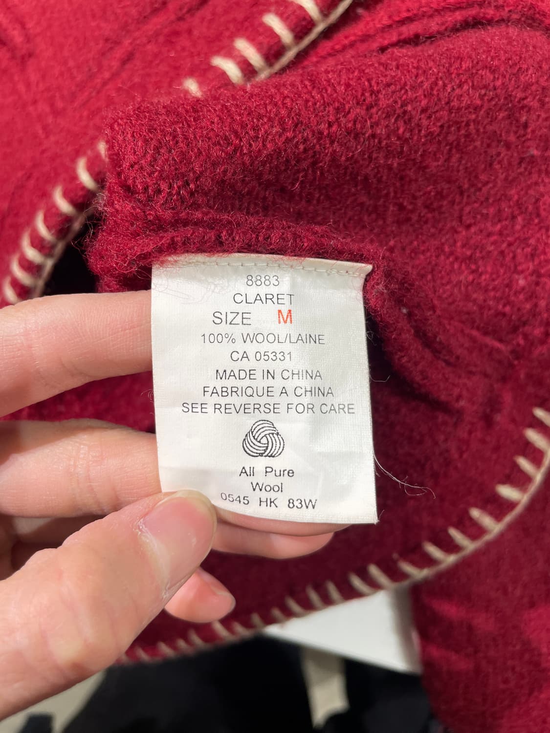 울리치 딥 레드 핸드메이드 스티치 울 자켓 상품이미지8