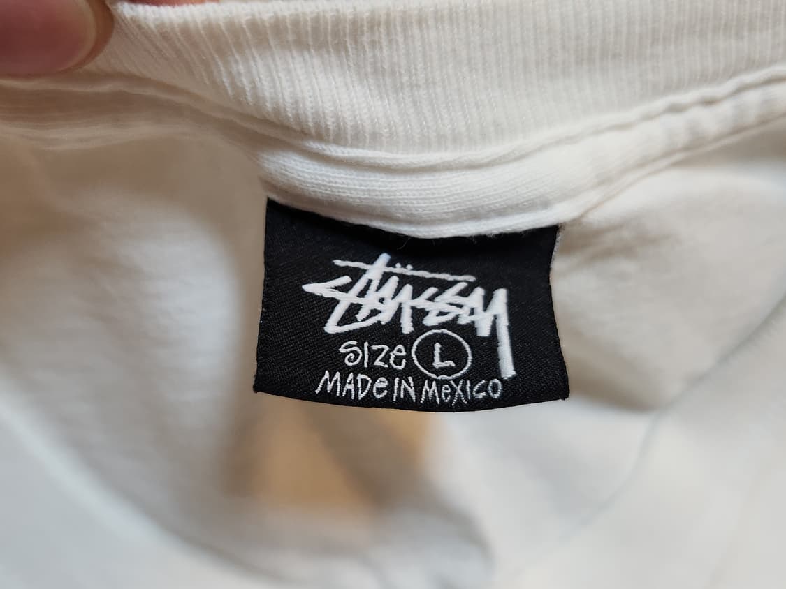 스투시 월드투어 반팔티 L사이즈 화이트 상품이미지3