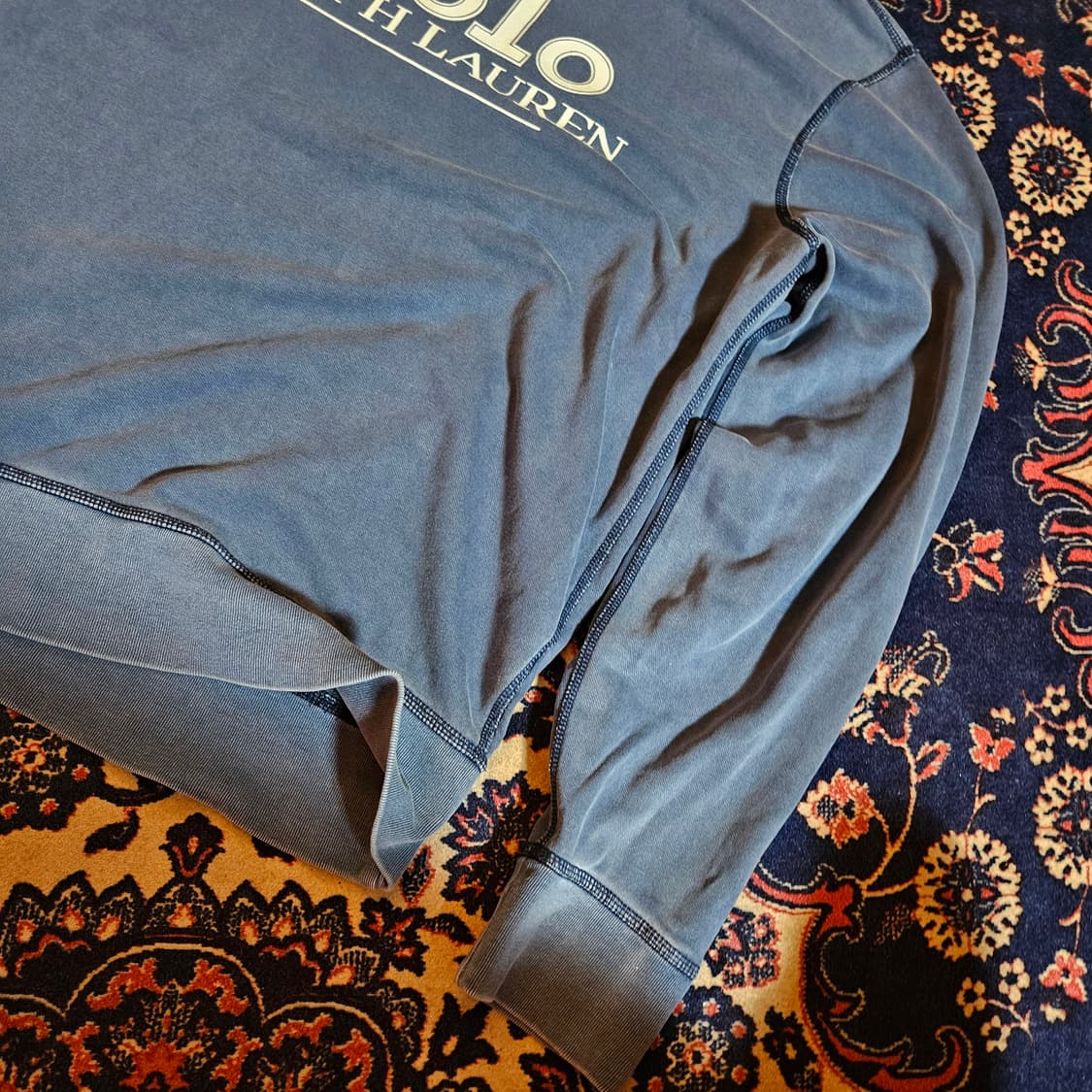 폴로랄프로렌 y2k 레터링 빈티지 스티치 맨투맨 M size 상품이미지3