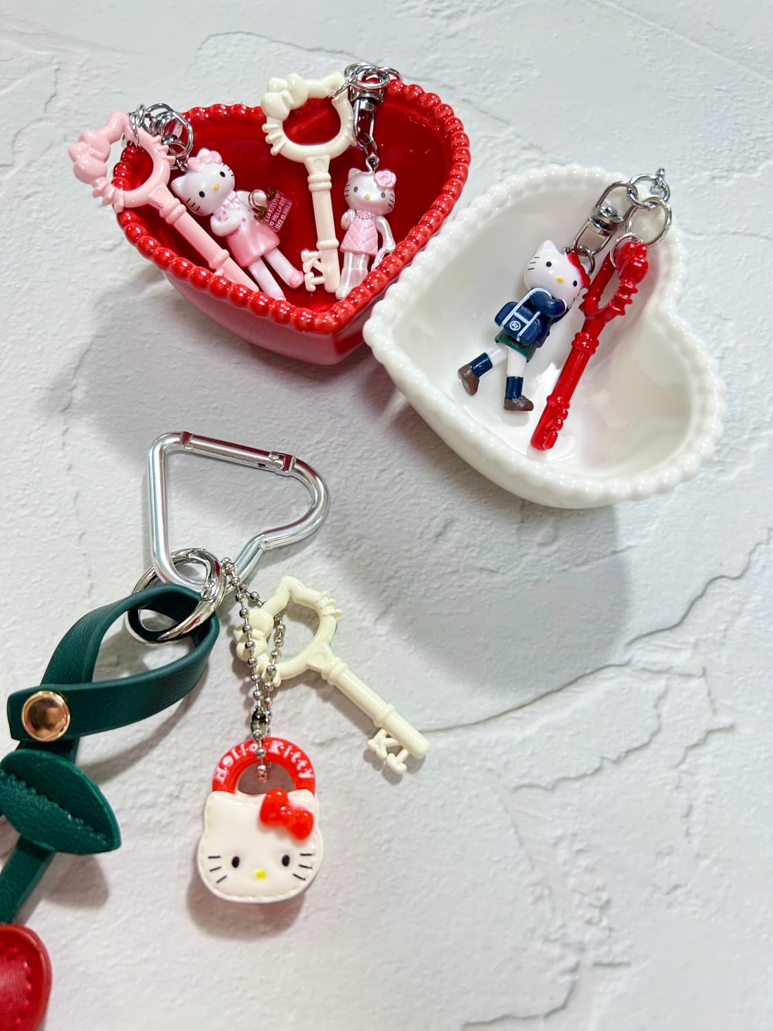 키티 커스텀키링 (핑크 / 레드 /아이보리 ver.) 상품이미지8