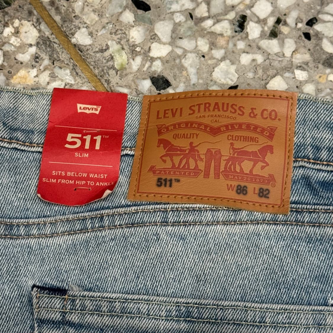 [새상품]Levi's리바이스 511 그라데이션 데님 팬츠 상품이미지5