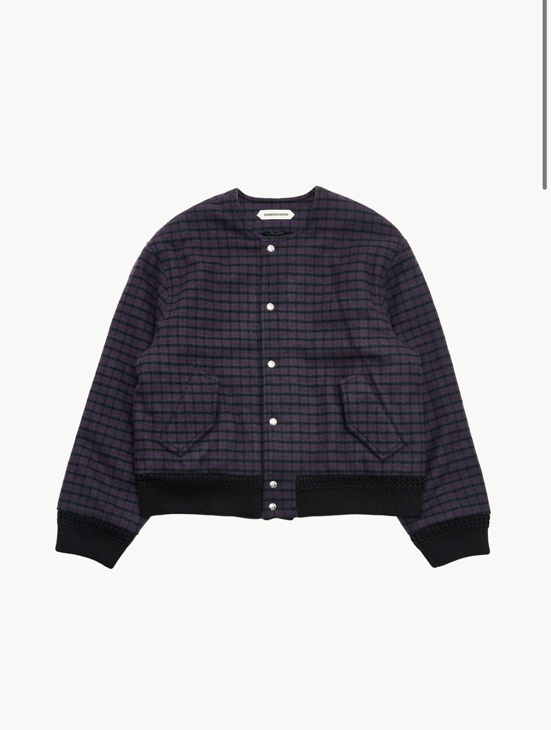 나마체코 콜튼 체크 봄버 상품이미지1