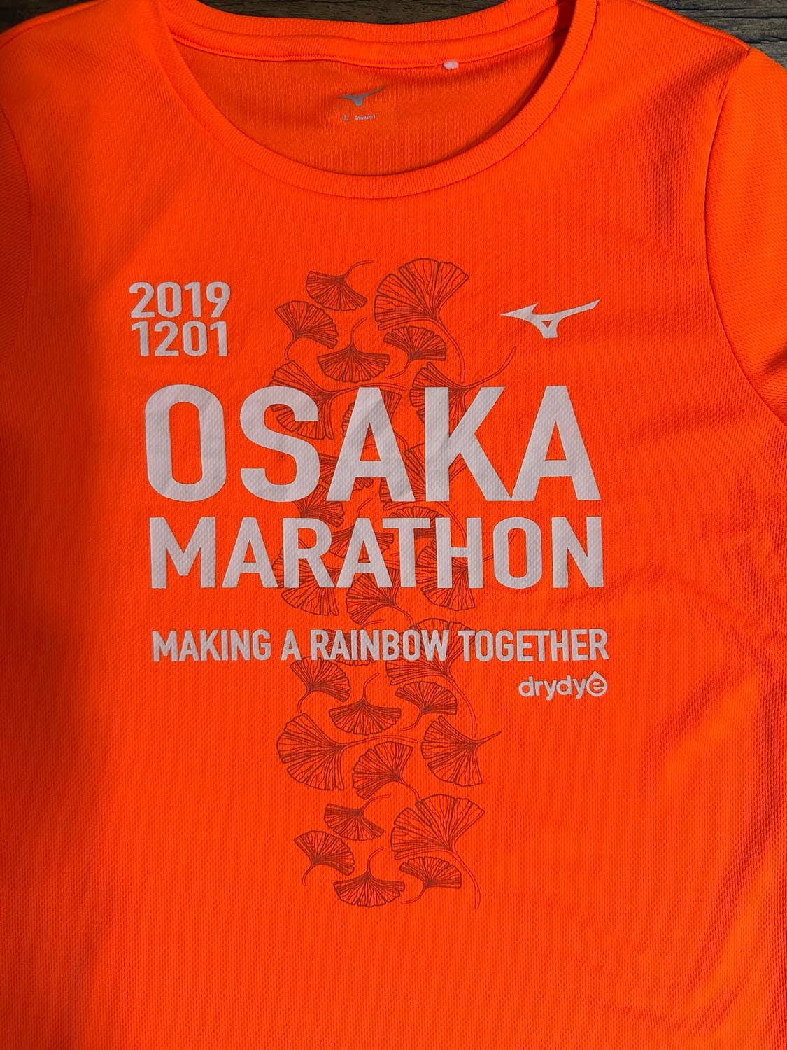 미즈노 MIZUNO 일본판 2019 오사카 마라톤 드라이에어로 기능성반팔 상품이미지2