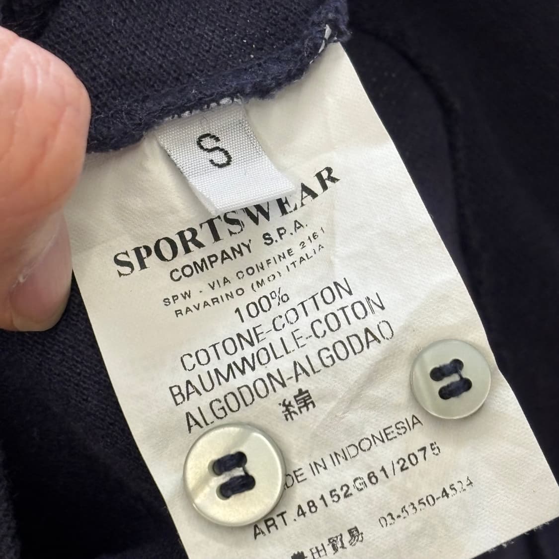 S 스톤아일랜드 네이비 카라 반팔티셔츠 상품이미지5