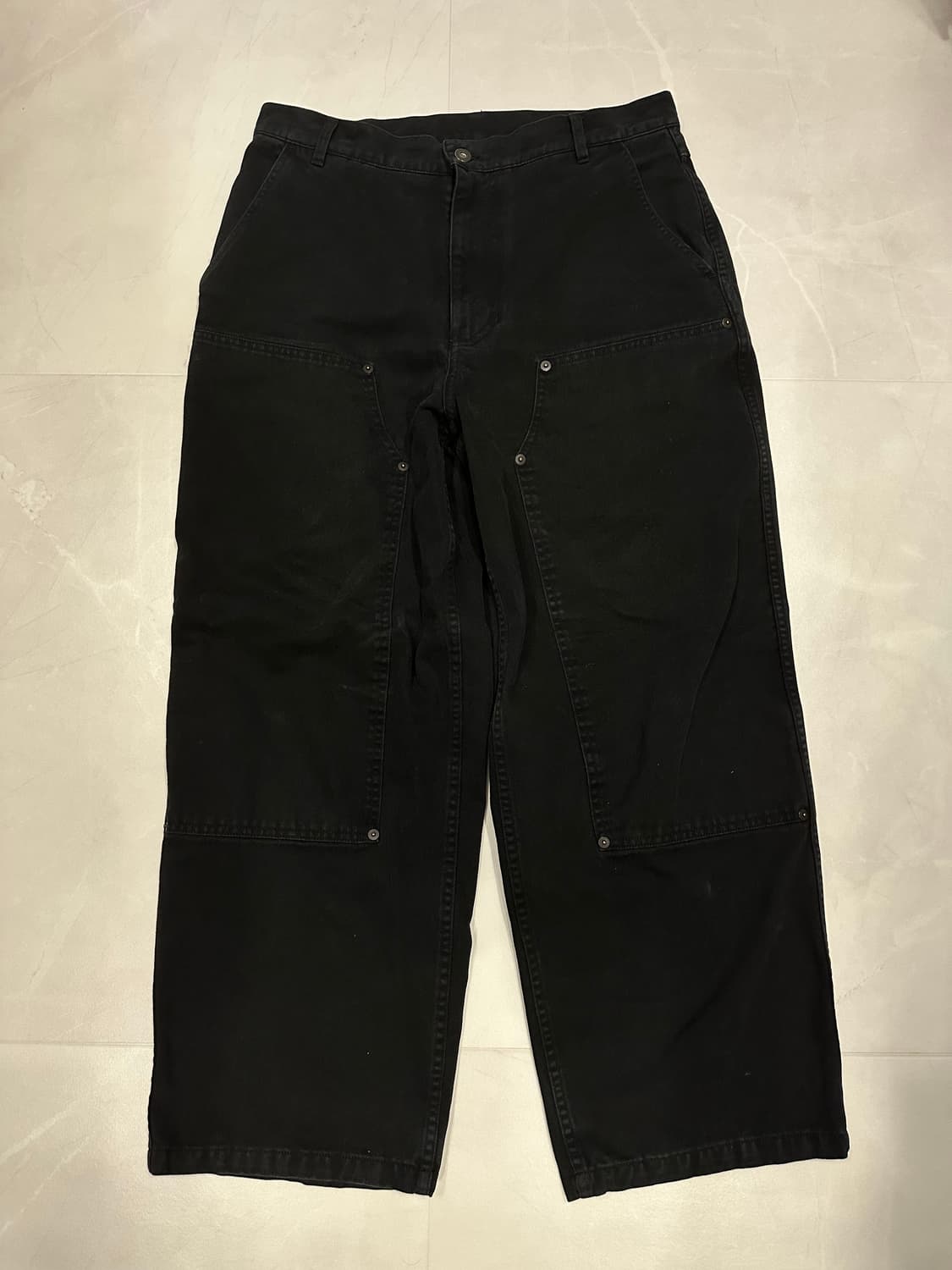 [4]브라운야드x디키즈 카펜터 더블니 워크팬츠 블랙 상품이미지1