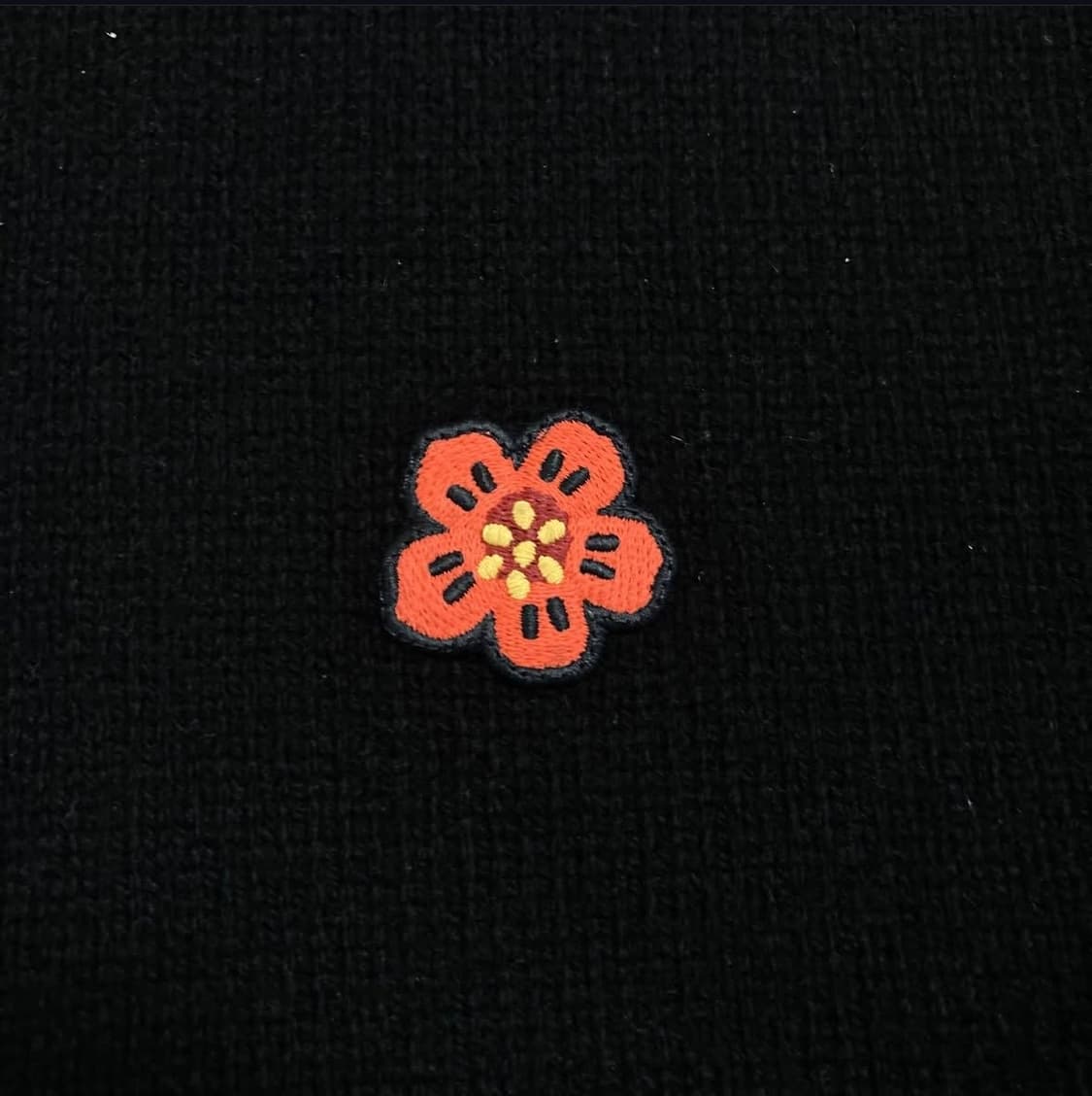 겐조 보케 플라워 패치 로고 블랙 울 니트 상품이미지3