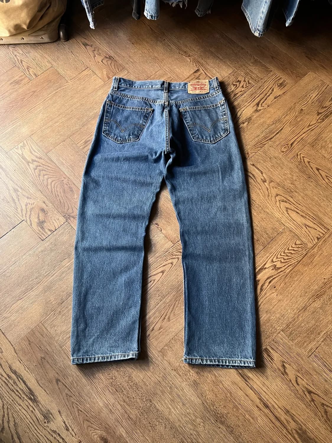 [34]00's 리바이스 USA 505 미디엄블루 데님 팬츠 상품이미지1