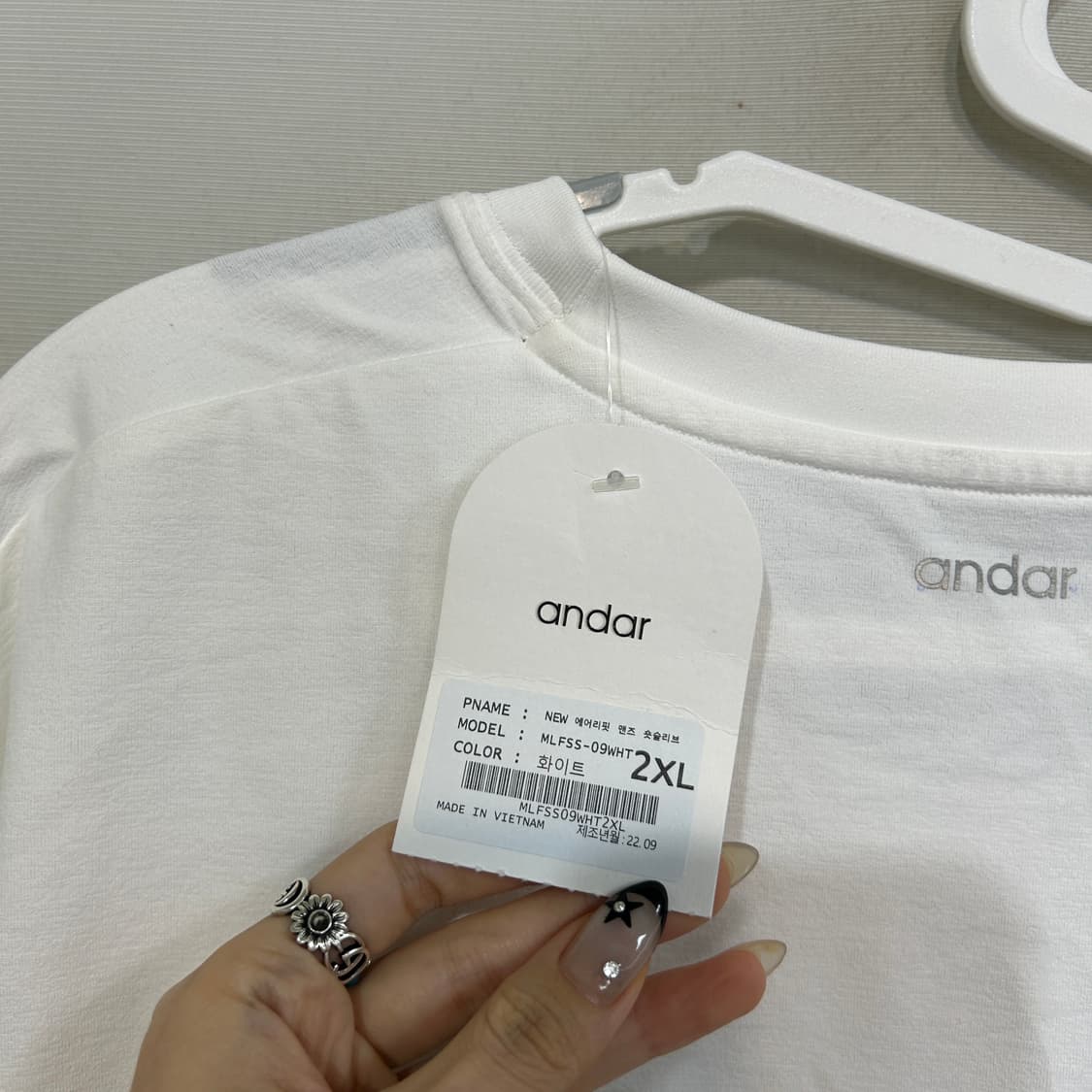 안다르 남성 반팔 티셔츠 2XL 새상품 상품이미지3