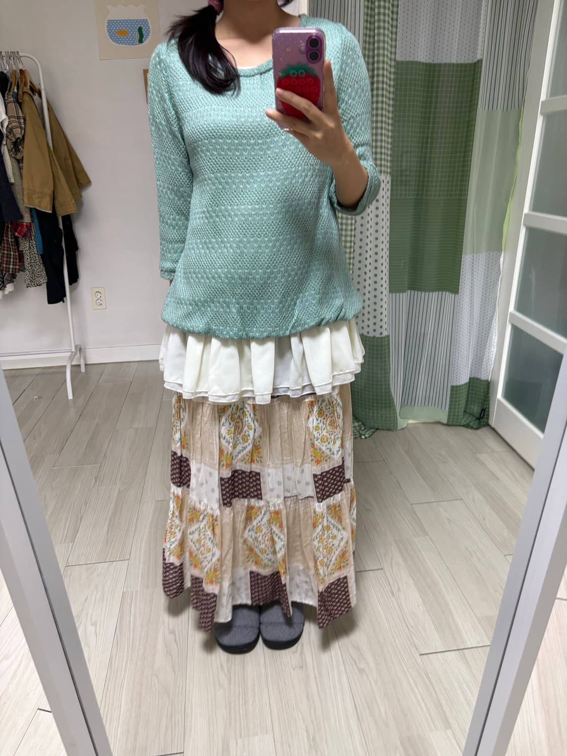 민트 레이어드 블라우스 상품이미지7