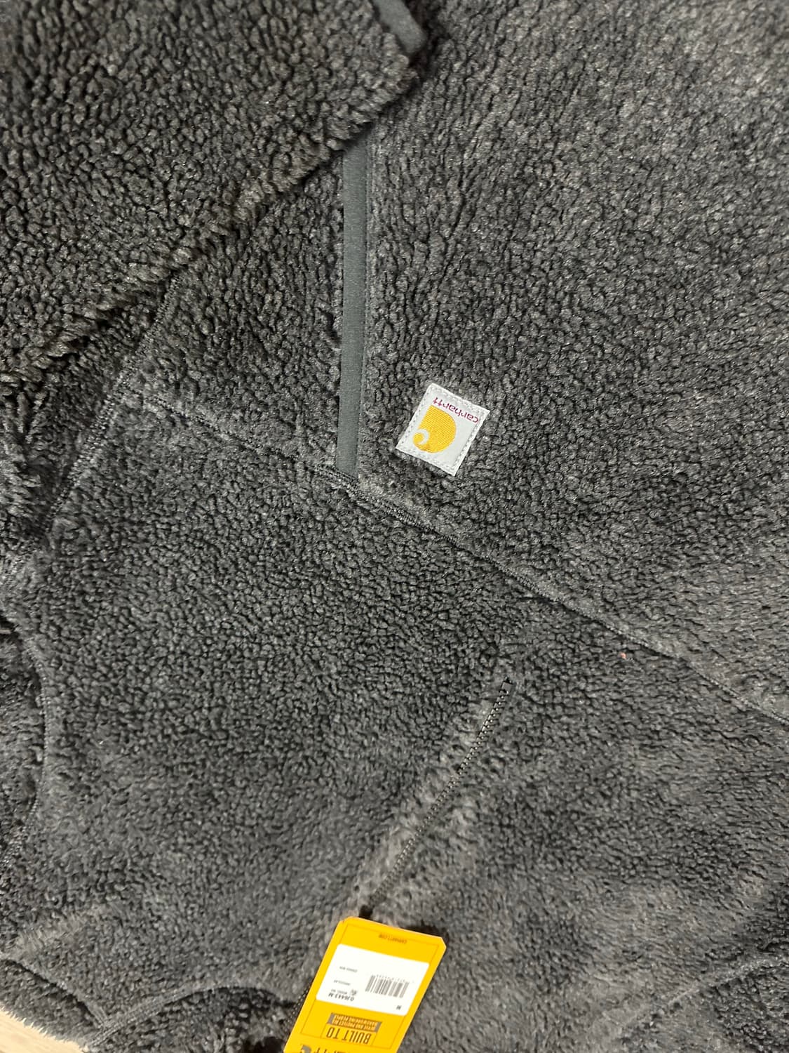 칼하트 후리스 짚업 자켓 m (블랙, 레드) 상품이미지5