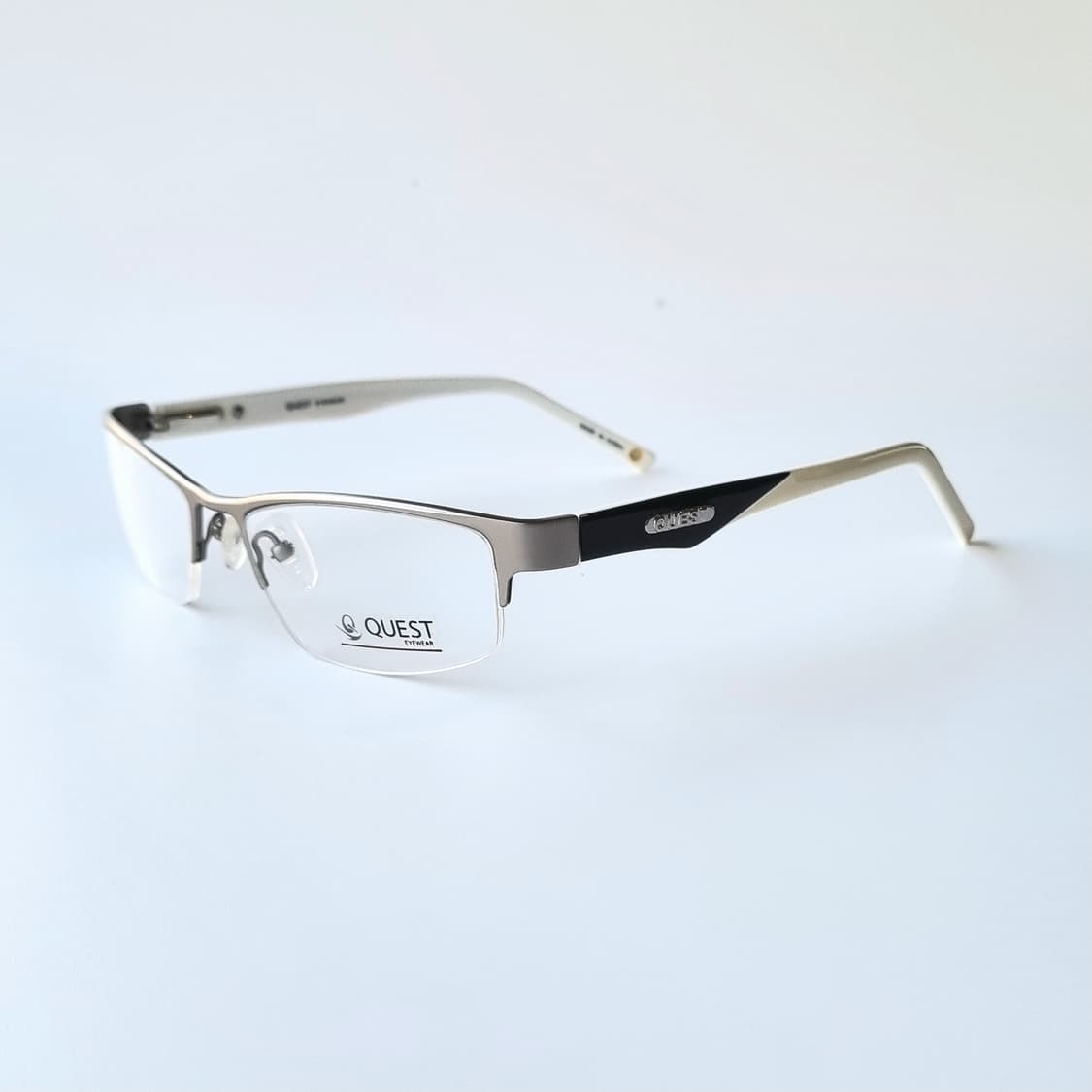 데드스탁 세련된 투톤 포인트 반무테 메탈 안경테   603 상품이미지3