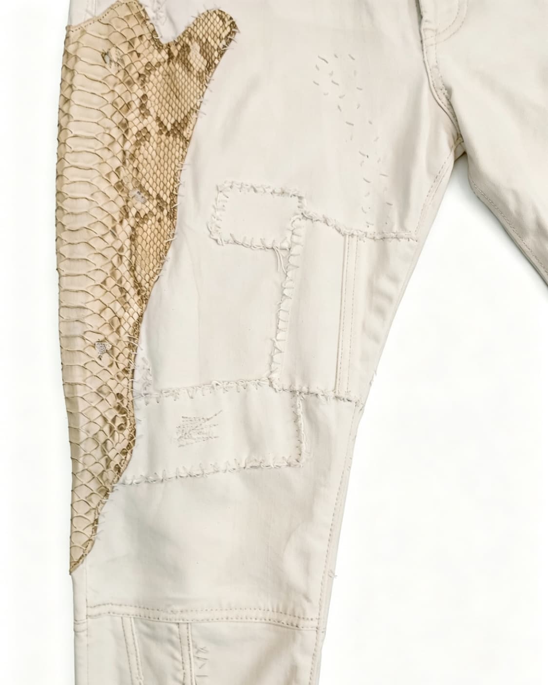 [RALPH LAUREN] 정품 파이톤 가죽 패치 디스트로이드 데님 상품이미지7