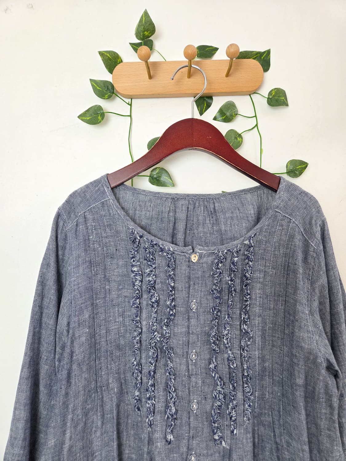 프릴 린넨 블라우스 상품이미지2