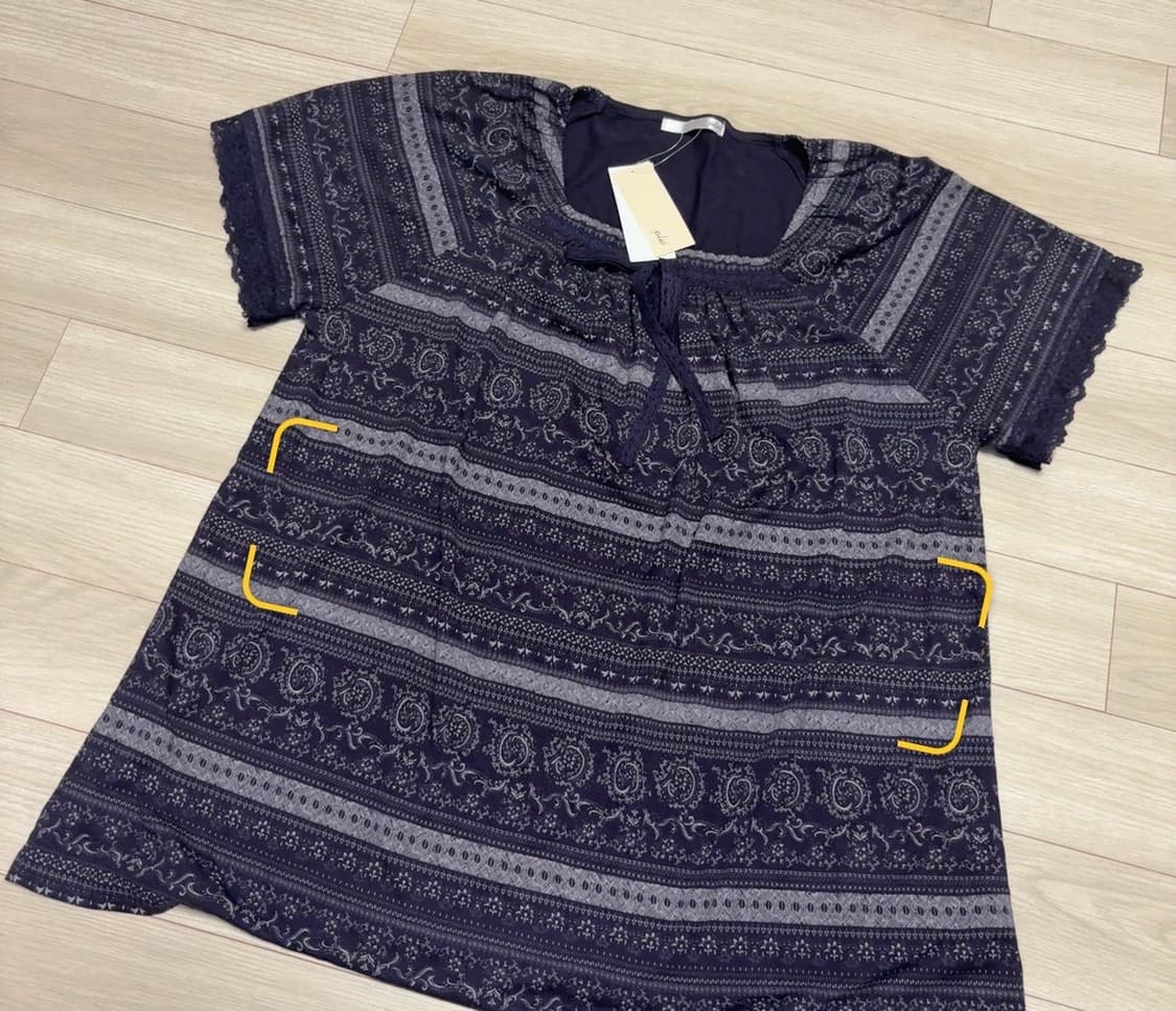 빈티지 모리걸 레이스 반팔 티셔츠 상품이미지3