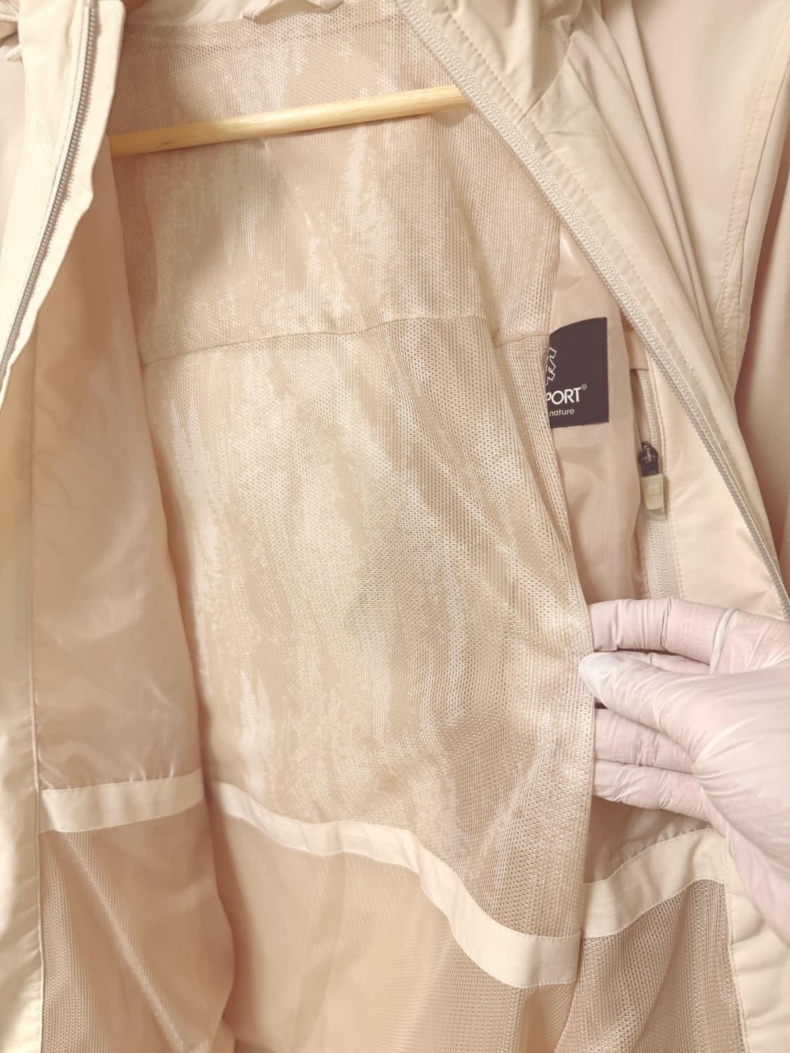 코오롱스포츠 KOLON SPORT 바람막이 아이보리 후드 자켓 100 상품이미지5