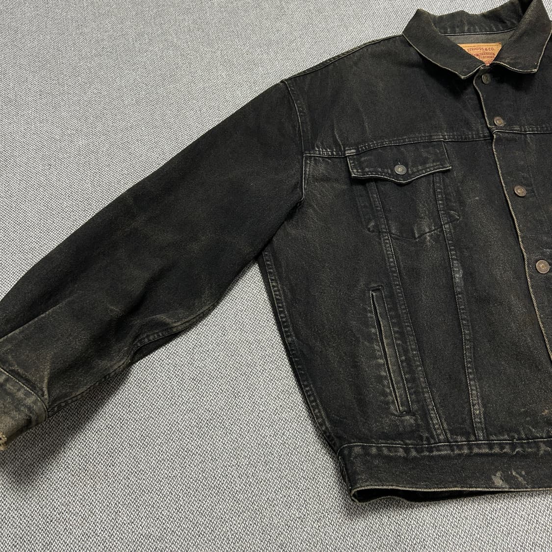 리바이스 90s 70748 빈티지 워시드 흑청자켓(105) 상품이미지4