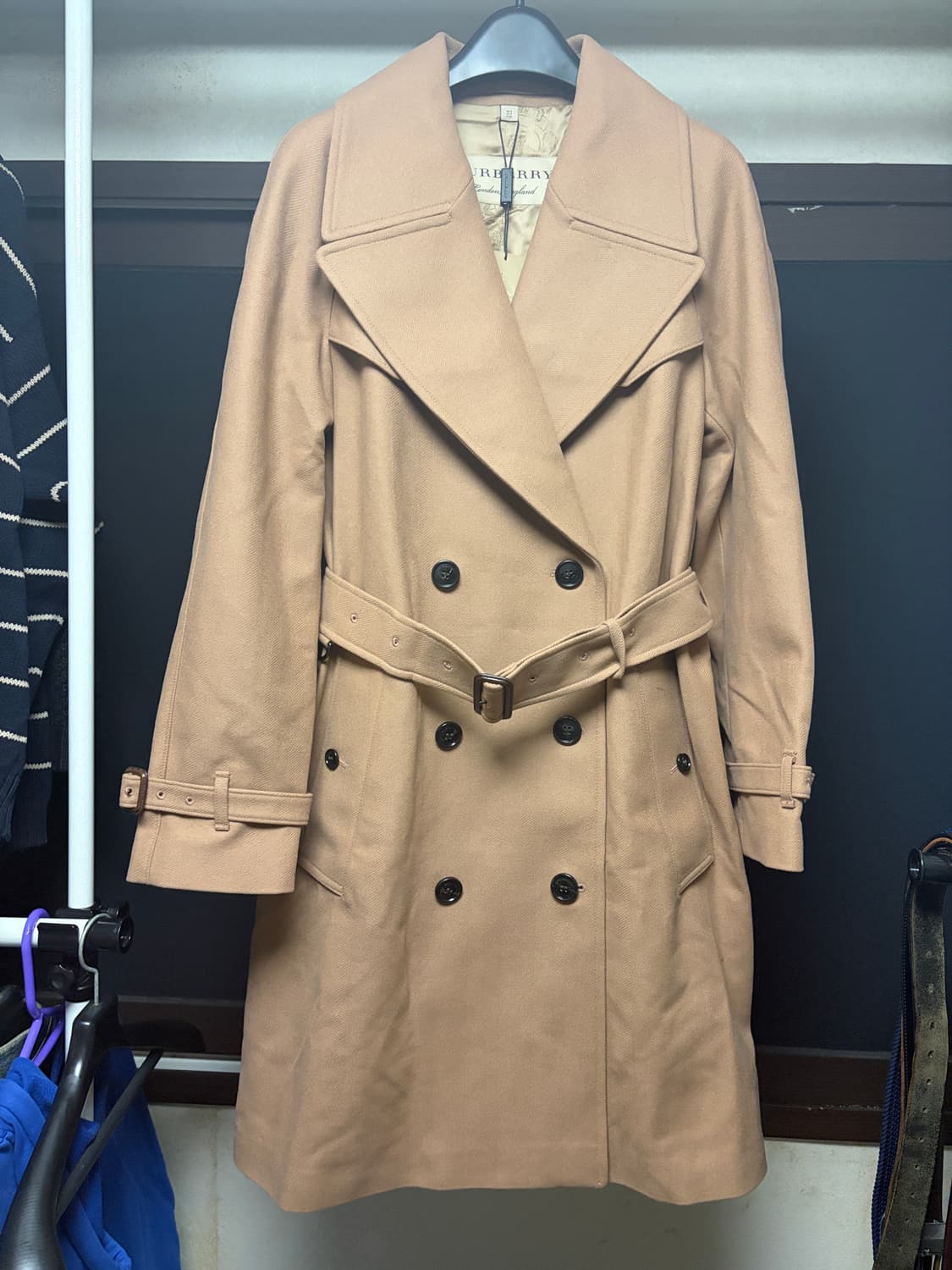 버버리 CRANSTON 카멜 트렌치 코트 US08 새상품 상품이미지1