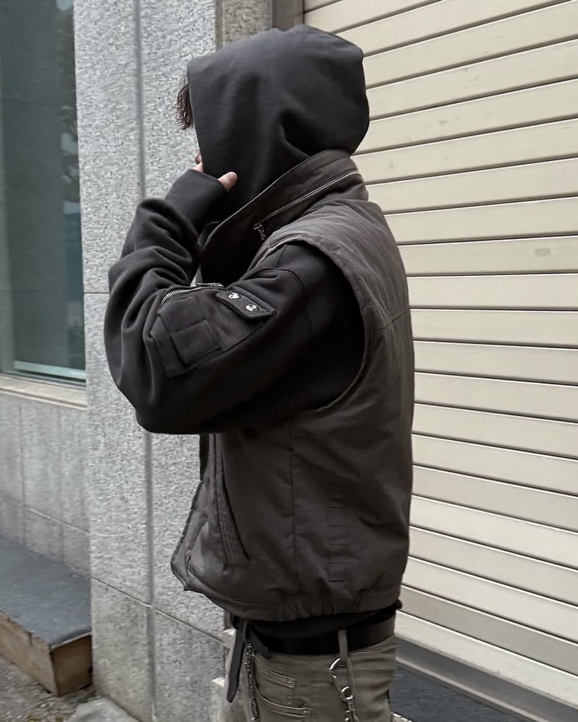 포그서비스 MA-1 후드집업 차콜 2 상품이미지2