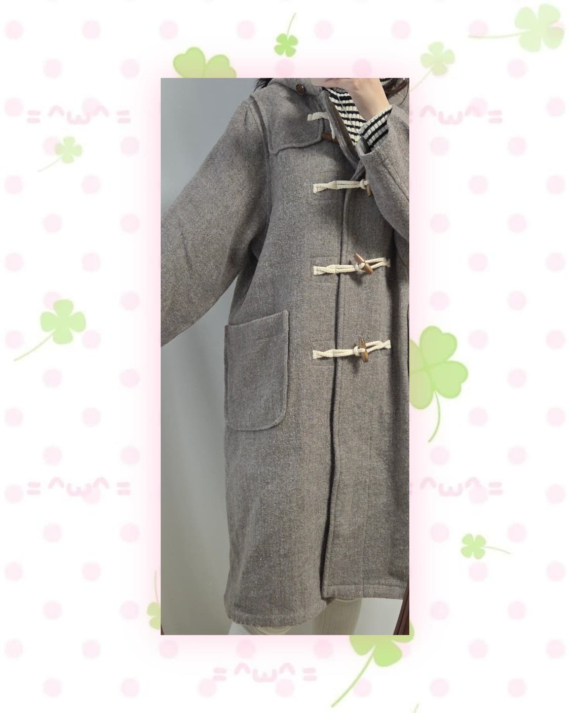 사만사모스 라떼 더플 떡볶이 코트 상품이미지4