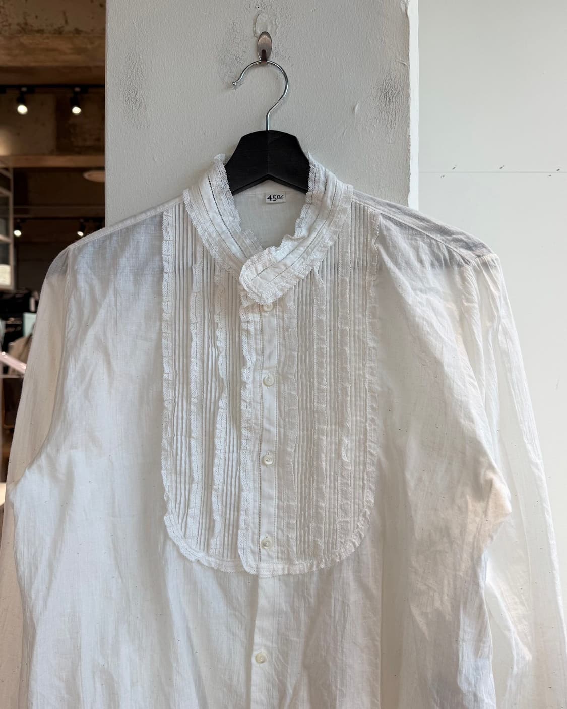 45rpm 화이트 레이스 프릴 셔츠  상품이미지3