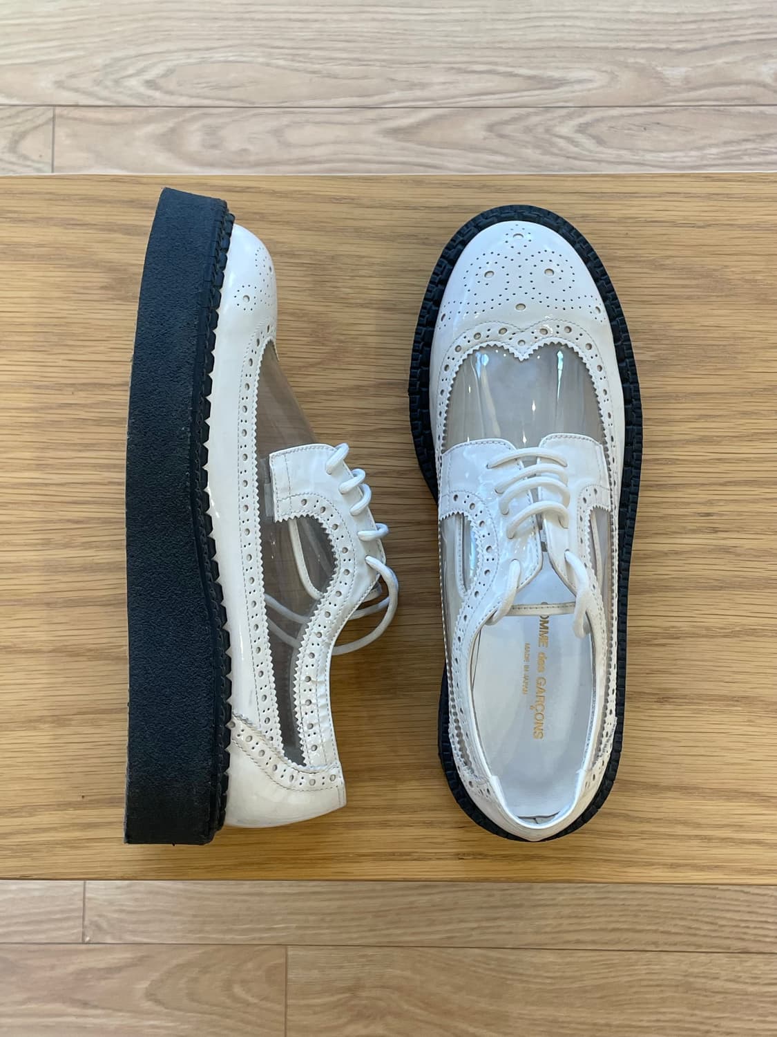 꼼데가르송 white oxford  creeper 상품이미지5