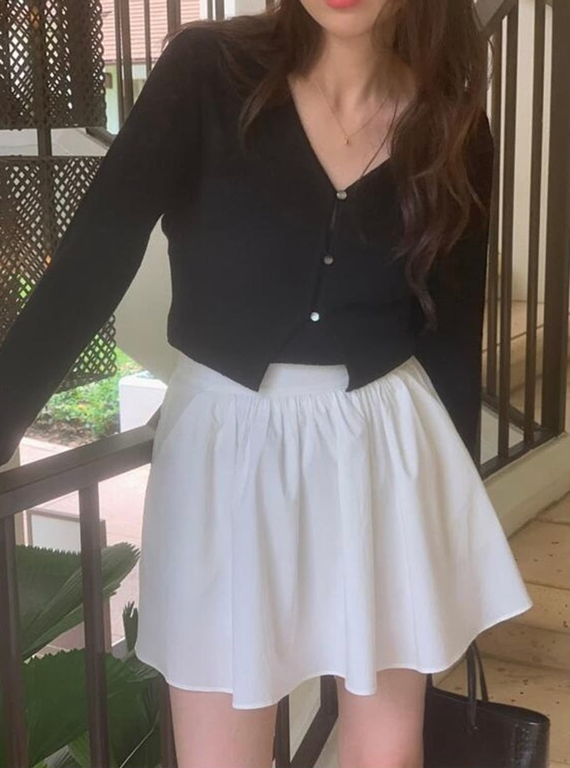 미뉴에트제작 린넨가디건 블랙 상품이미지6