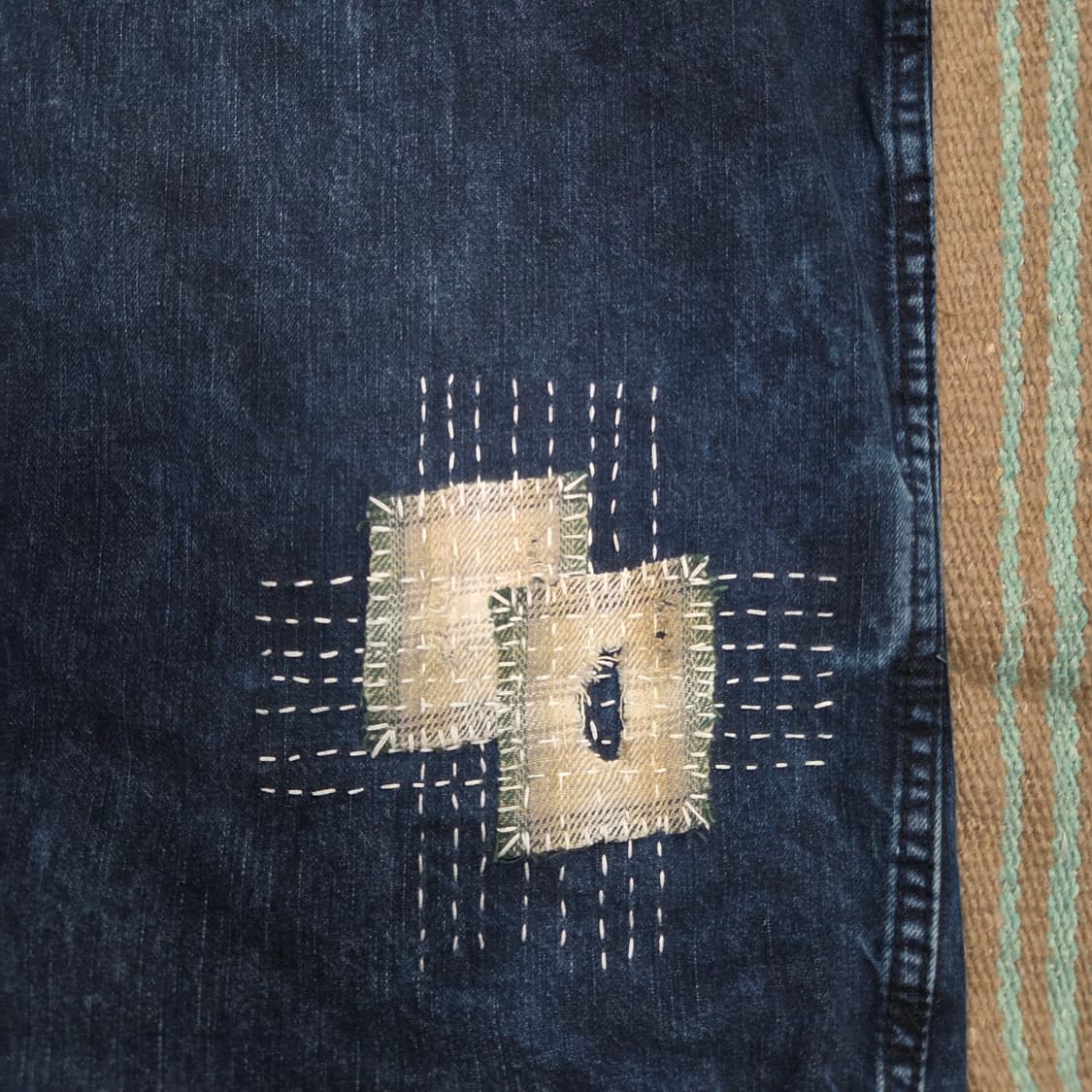 H&m 패치워크 데님셔츠 상품이미지5