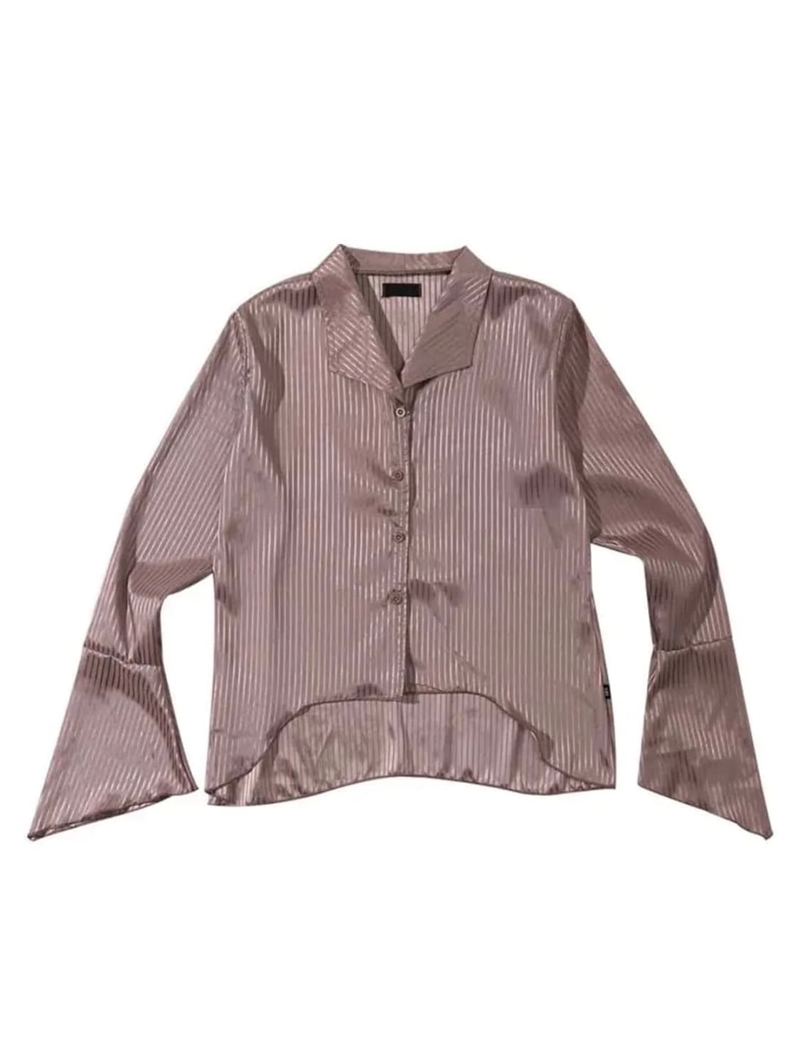 애즈온 ASYMMETRIC STRIPE SHIRT 상품이미지1