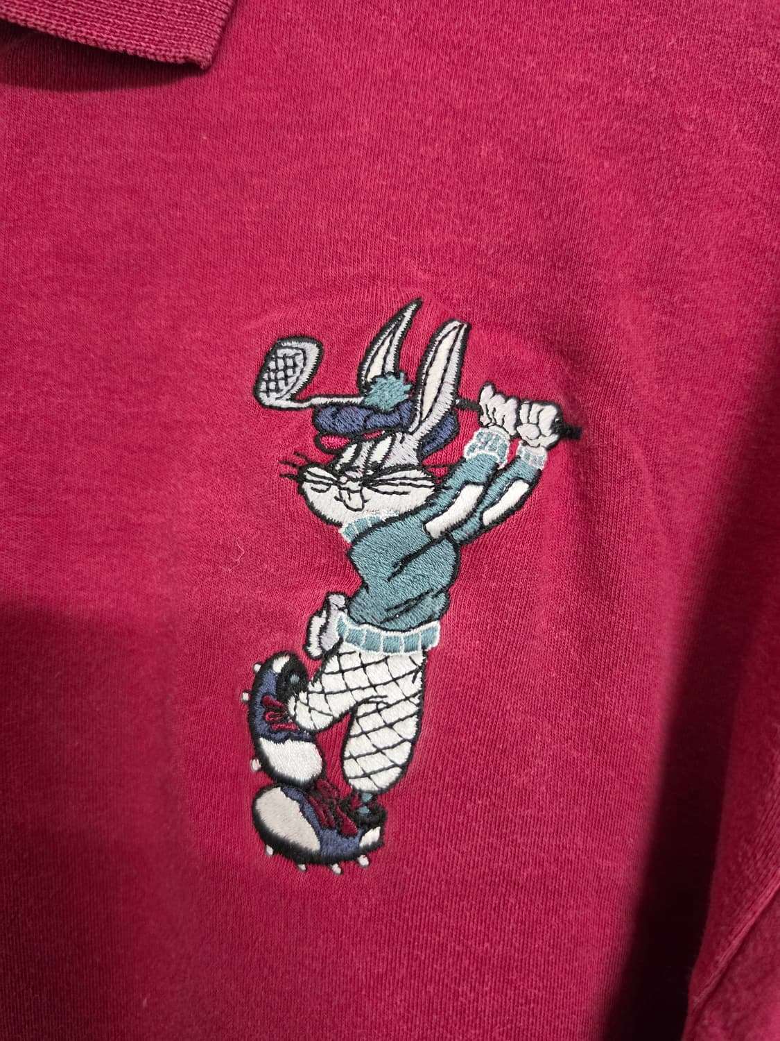 90s 루니툰즈 빈티지 반팔 카라티 M 상품이미지3