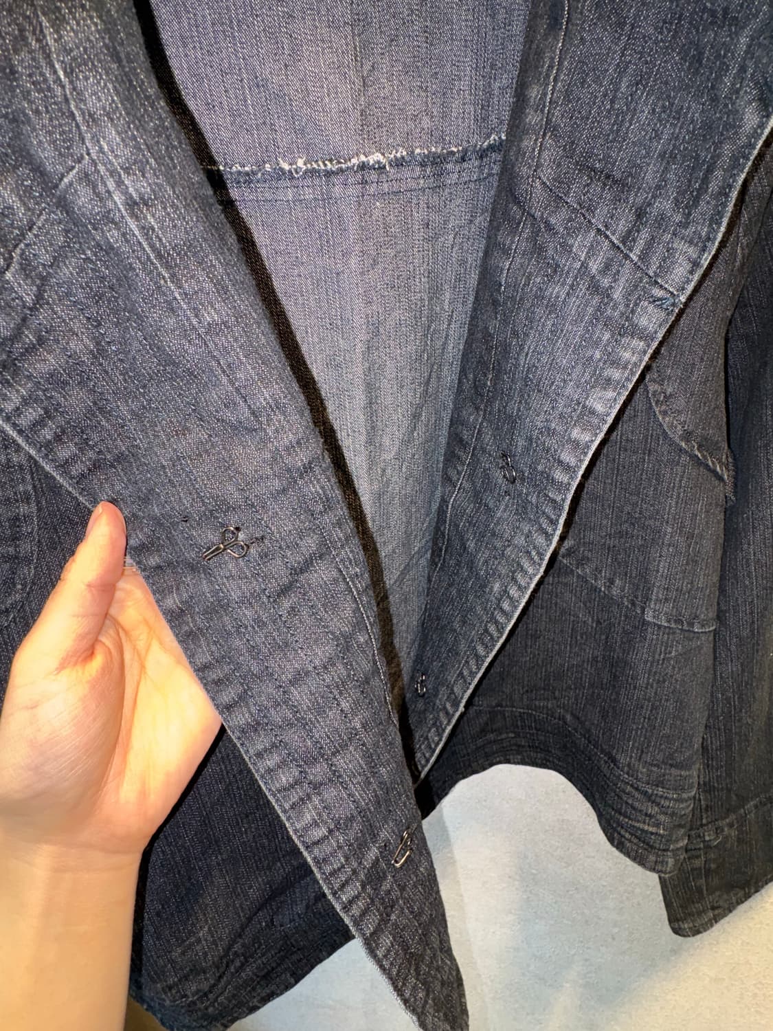 Urban Fade Cropped denim jacket 상품이미지3