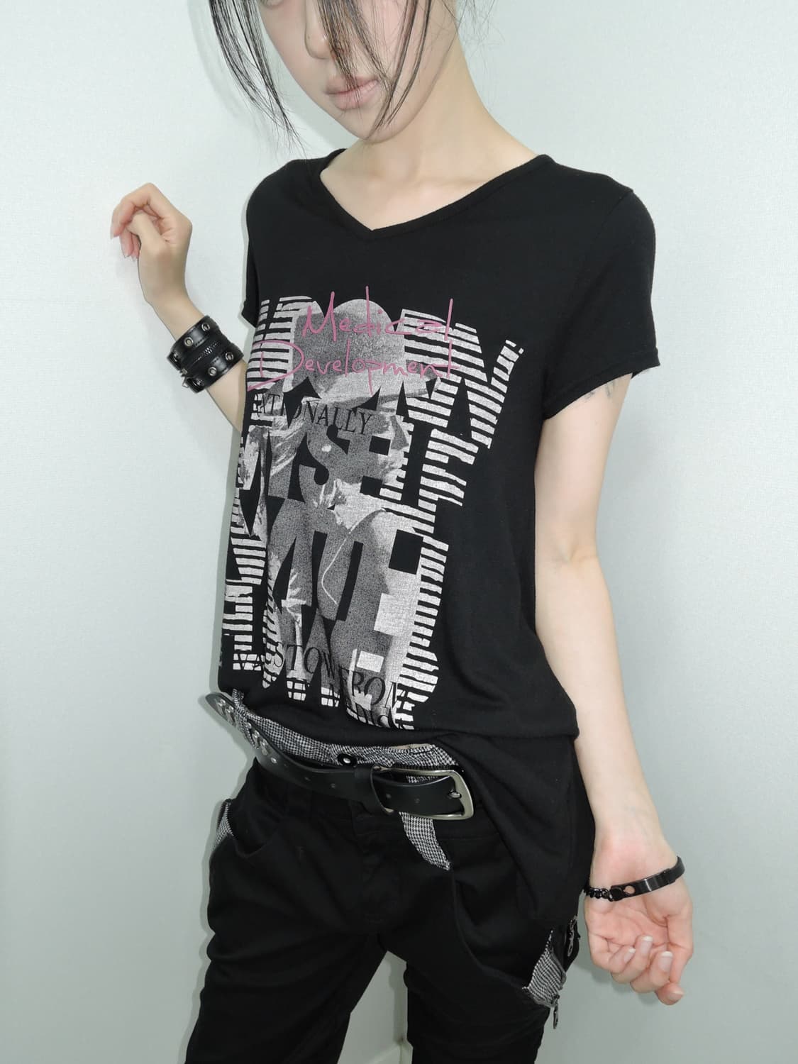 Grunge Unbalanced Hem T-Shirt  상품이미지2