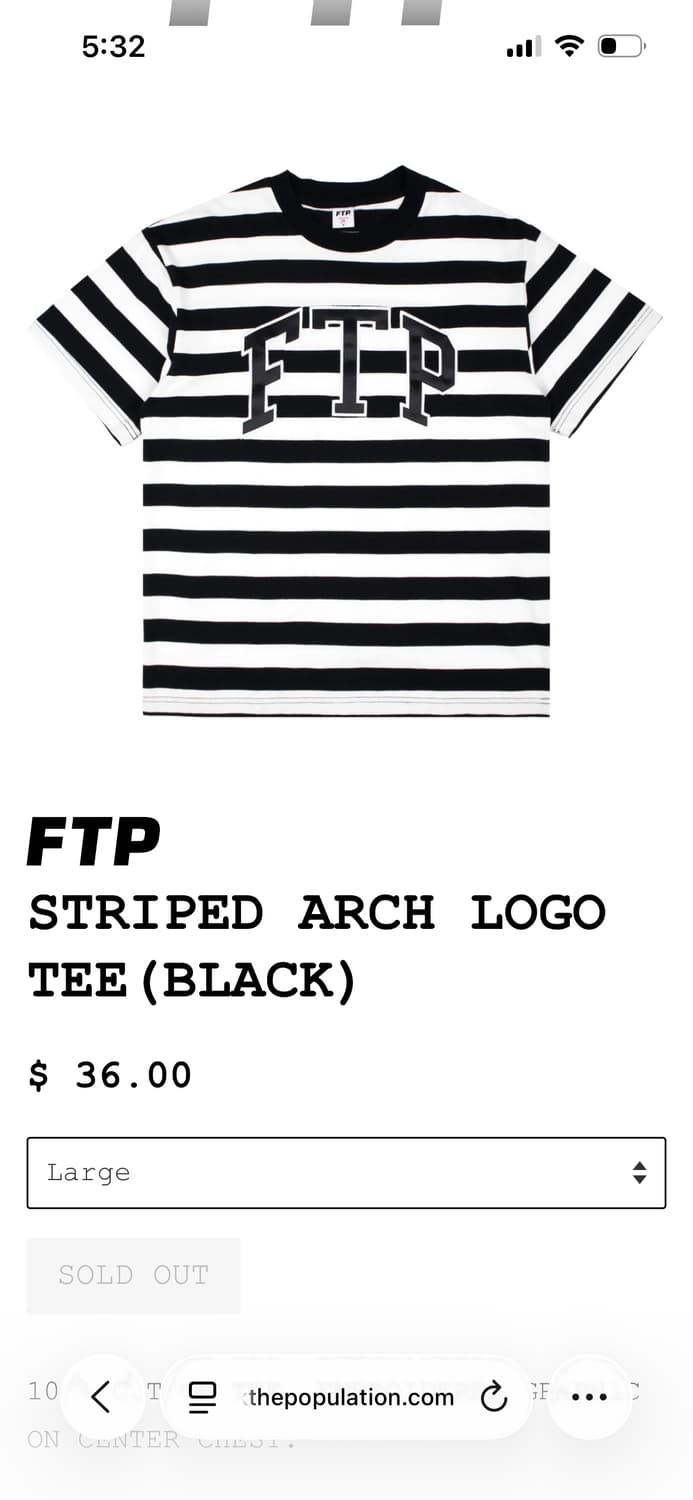 FTP 티셔츠 L 상품이미지2